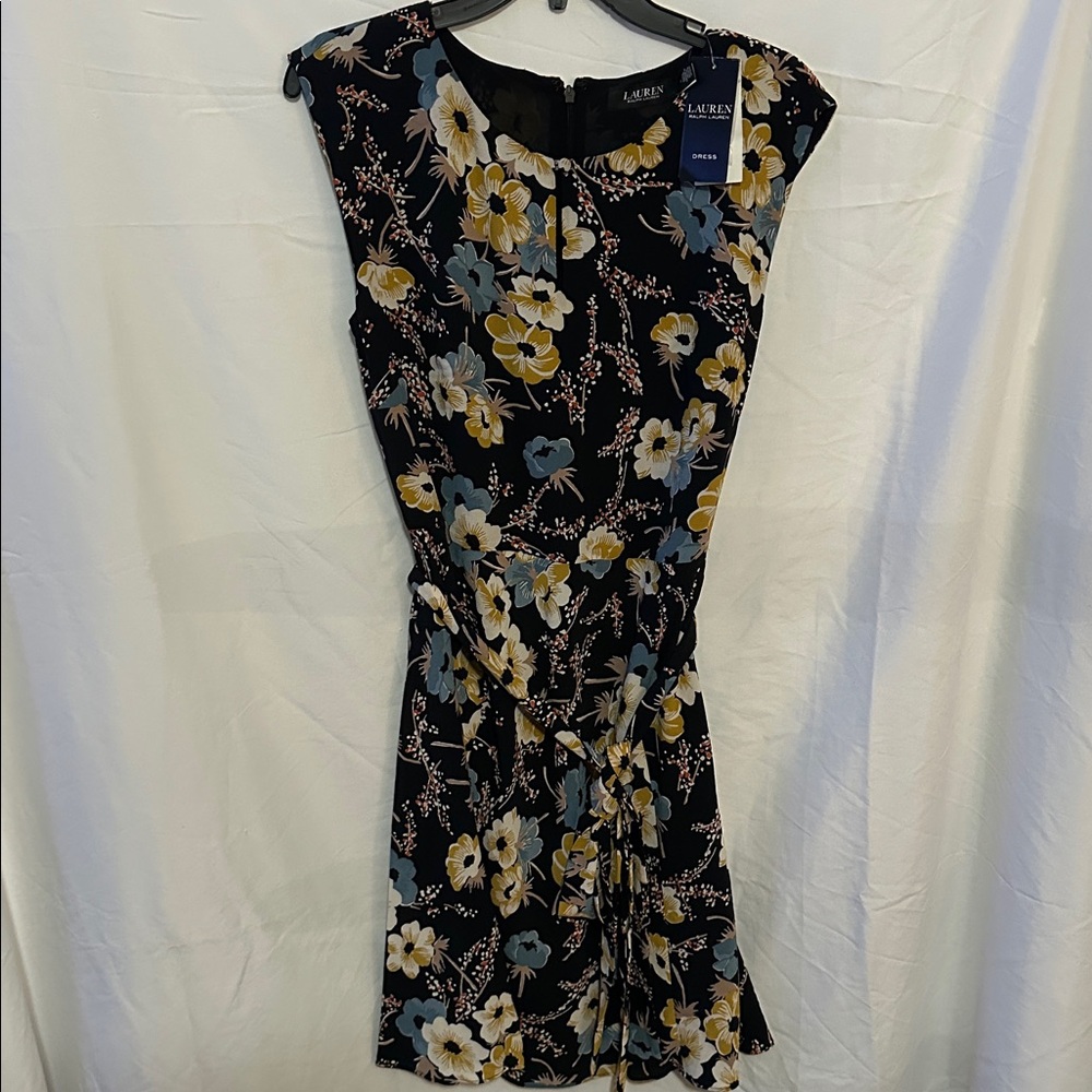 Ralph Lauren Asymmetrical Dress with Floral Design